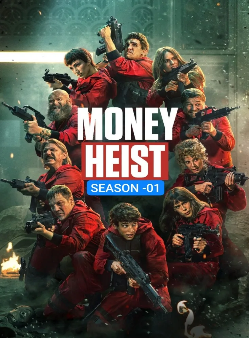 Money Heist S01 (2017) {Hindi + English} Dual Audio Completed Web Series HEVC ESub
